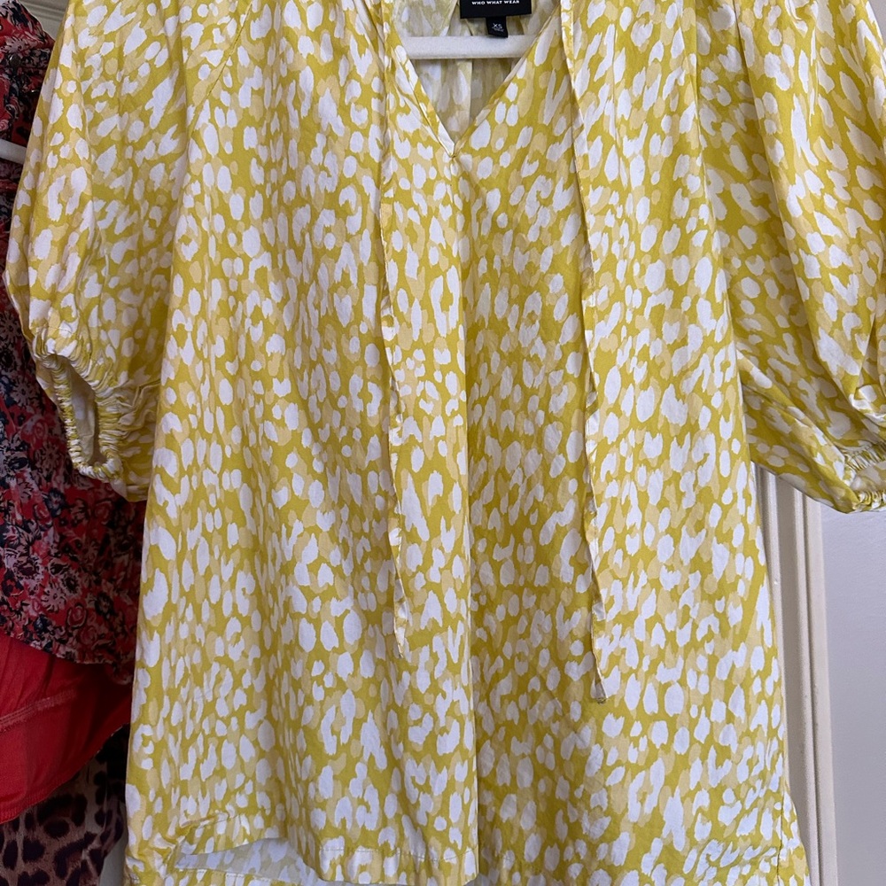 Yellow WhoWhatWear Women's Top